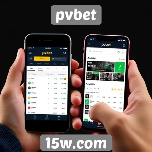Experiência mobile no site pvbet